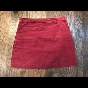 Corduroy mini skirt